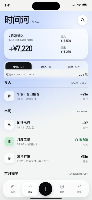 余度时间河界面